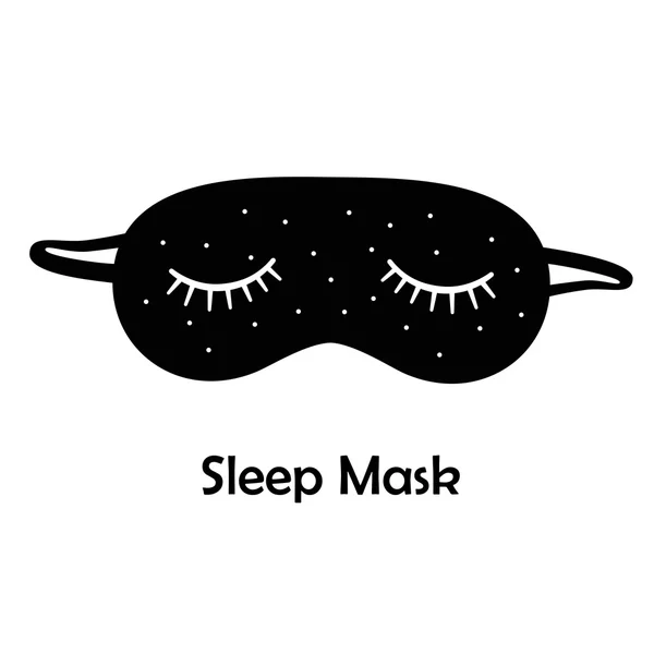 Masque de sommeil noir — Image vectorielle