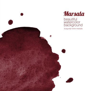 Şarap rengi, şarap, marsala / güzel suluboya arka plan