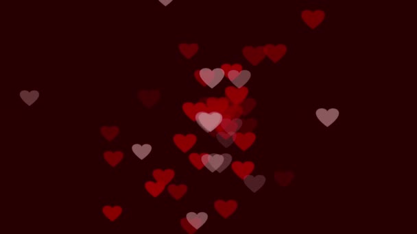 ハート型のアニメーション ハートビート バレンタインデー グリーティングカード 4Kビデオ — ストック動画