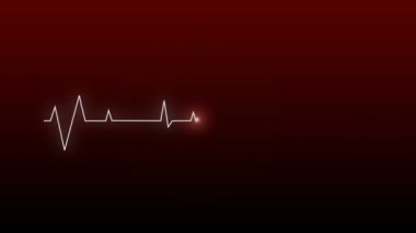 Kalp şeklinde animasyon. Kalp atışı. Sevgililer Günü - Tatil. Tebrik kartı. 4K video