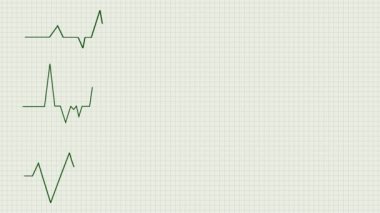 Kalp atışı animasyonu. Kardiyogram şablonu. 4K video