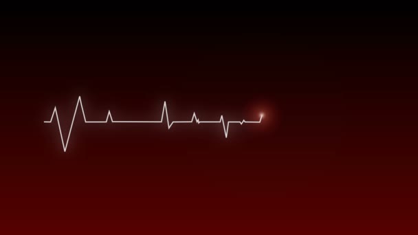 Animazione Forma Cuore Battito Cardiaco San Valentino Vacanza Biglietto Auguri — Video Stock