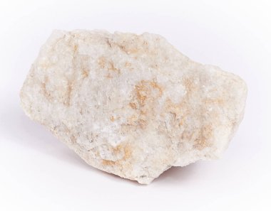 marble stone on white background. real raw marble. close-up, macro