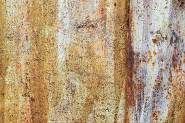 Eski paslı demir yüzey. Metal zemin. Yakın çekim, makro