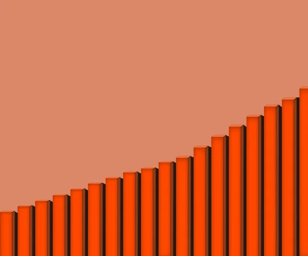 orange stairs side view . Simple illustration up to the top stair