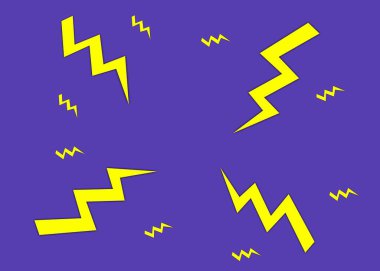 Sarı Flash Bot mor arkaplanda şok etkisi yarattı; güç soyut kavramı