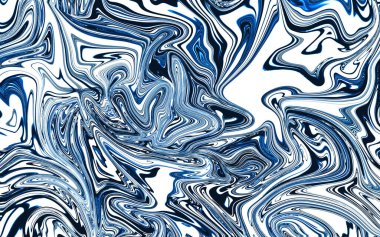Artistic blue white liquid abstract background, waves color combination