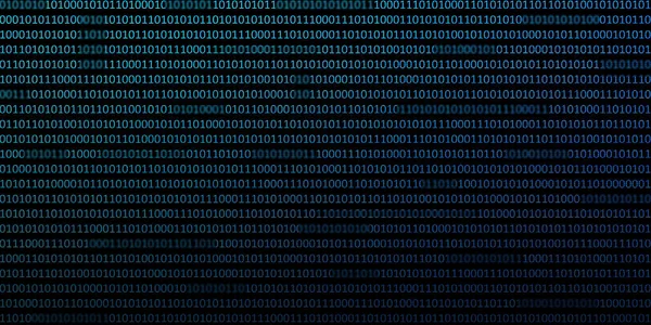 Dark Blue Digital binary code Matrix background, data and streaming binary code abstract. with digits 1 and 0. Panorama abstract