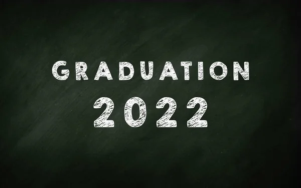Graduazione 2022 Lavagna Lettering School Green Chalk Board Studenti Diplomati — Foto Stock