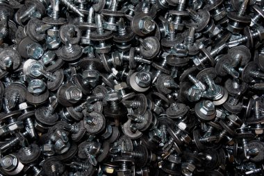 Altıgen baş çatı vida cıvata closeup stok fotoğraf 