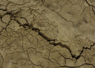 Kurumuş Kum Toprağı Üst Çekim Fotoğrafı 