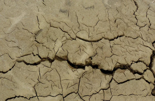 Тріщини Пісок Грунт Вид Зверху Стокове Фото — стокове фото