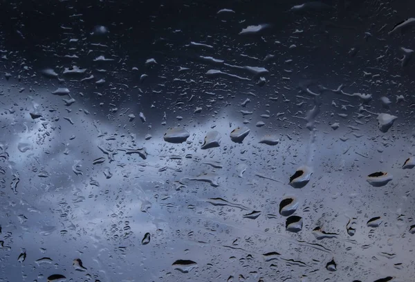 Eső Cseppek Ablakra Textúra Háttér — Stock Fotó