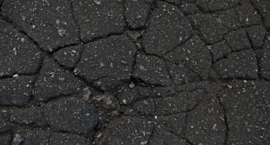 Çatlak Asfalt Üst Görünüm Doku Arkaplanı 