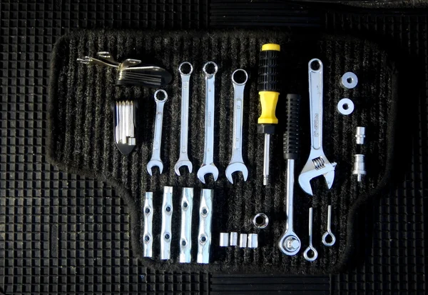 Set of tools for the car wheels mounting — Stock Photo, Image