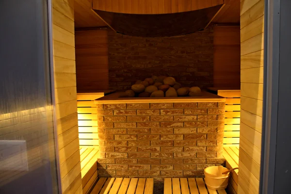 Finnische Sauna im Luxus-Wellness-Resort — Stockfoto