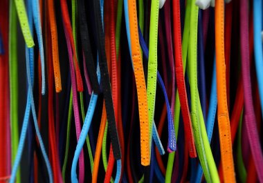 Renkli deri şeritler arka plan doku