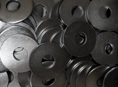 Metal eşya ürünleri. Contalar arka plan doku
