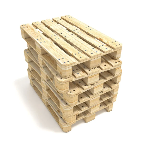 Europallets in legno. 3D — Foto Stock