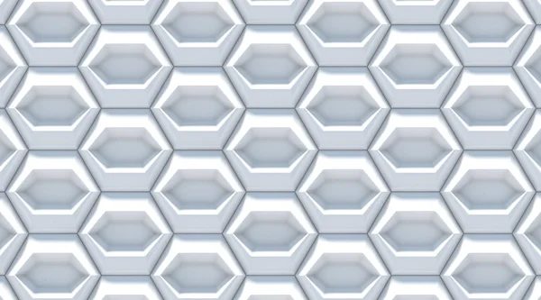 Bianco grigio astratto sfondo esagonale. 3D — Foto Stock