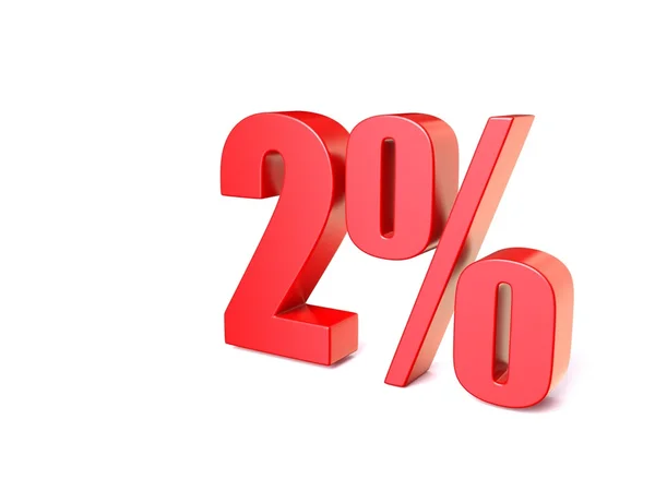 Red percentage sign 2. 3D — Stock Photo, Image