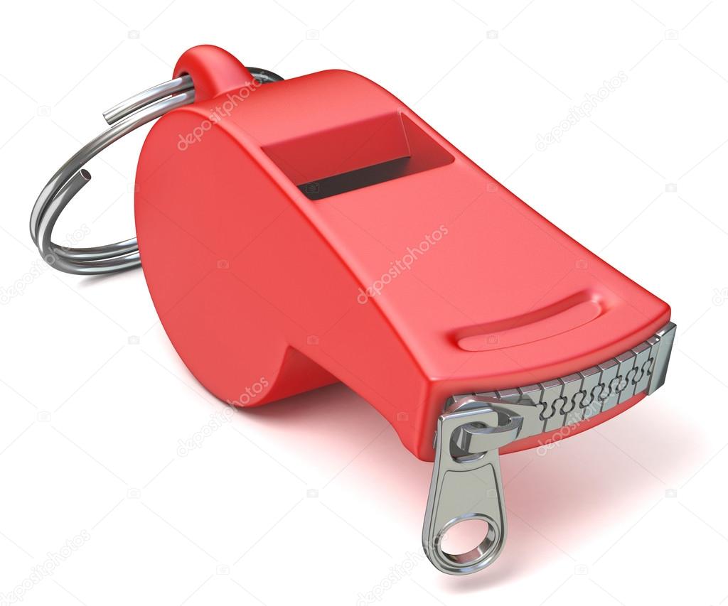Red whistle with a closed zipper. 3D Stock Photo by ©djmilic 107462850