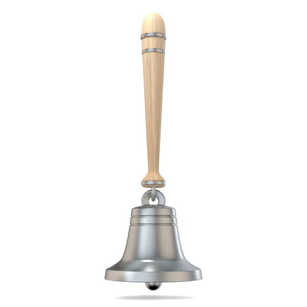 School call bell. Hand bell. 3D — Stock Photo, Image