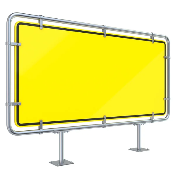 Blank framed traffic road sign standing. 3D — Stock Photo, Image