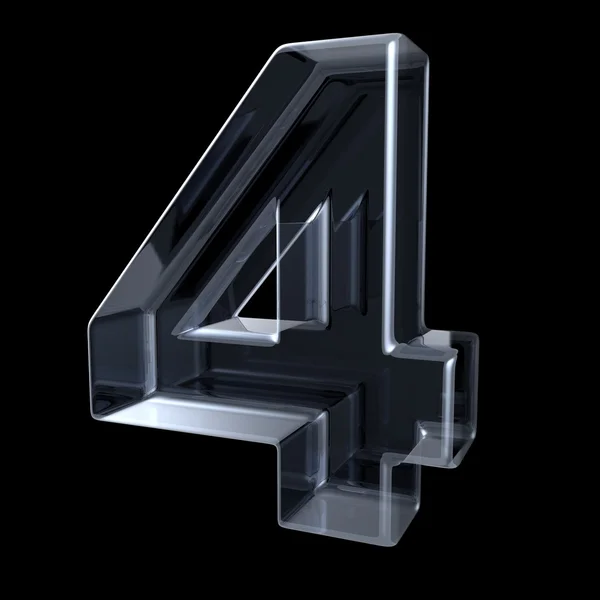 Raio-X transparente número 4 QUATRO. 3D — Fotografia de Stock