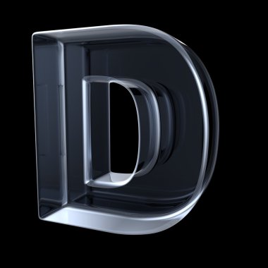 Şeffaf x-ray harf ö 3d 