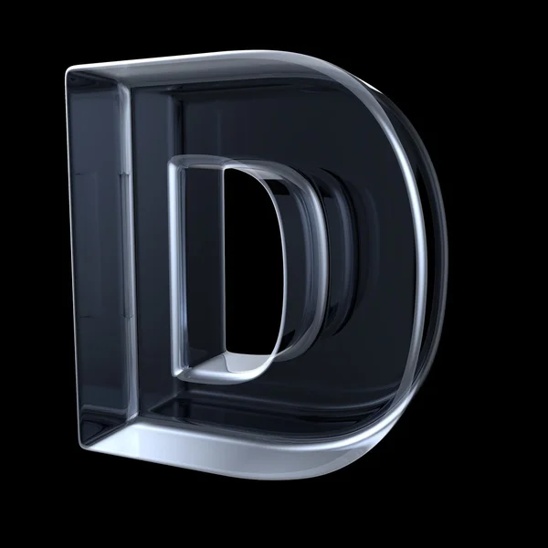 Transparent x-ray letter D. 3D — Stock Photo, Image