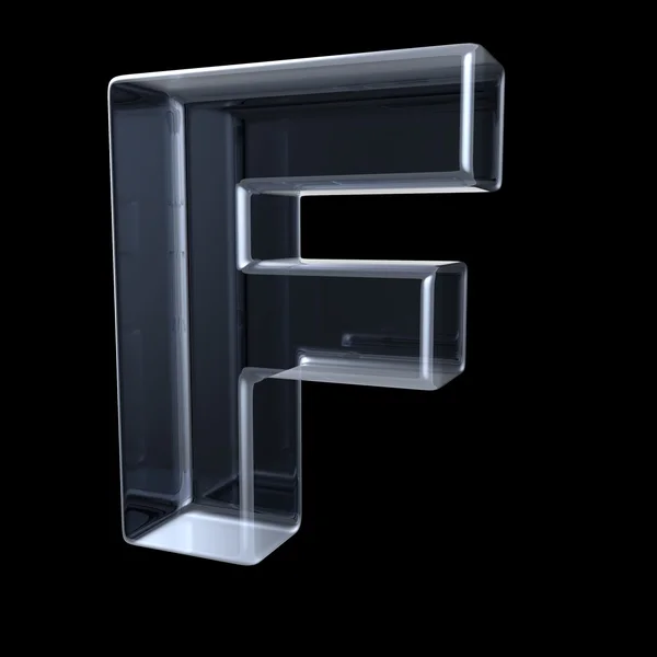 Transparent röntgen bokstaven F. 3d — Stockfoto