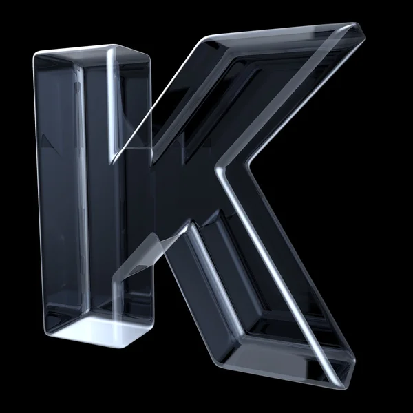 Transparent x-ray letter K. 3D — Stock Photo, Image