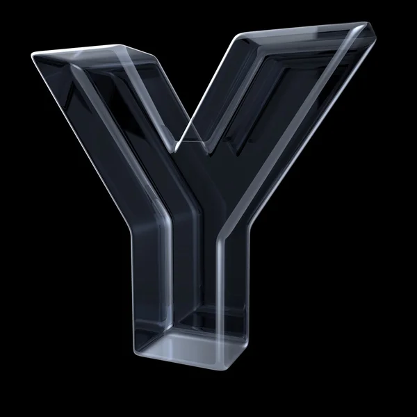 Transparent x-ray letter Y. 3D — Stock Photo, Image