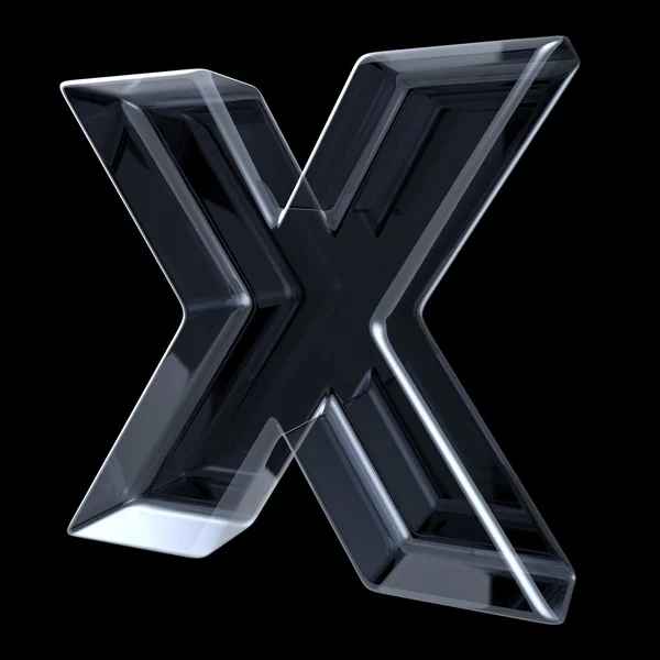 Şeffaf x-ray mektup X. 3d — Stok fotoğraf