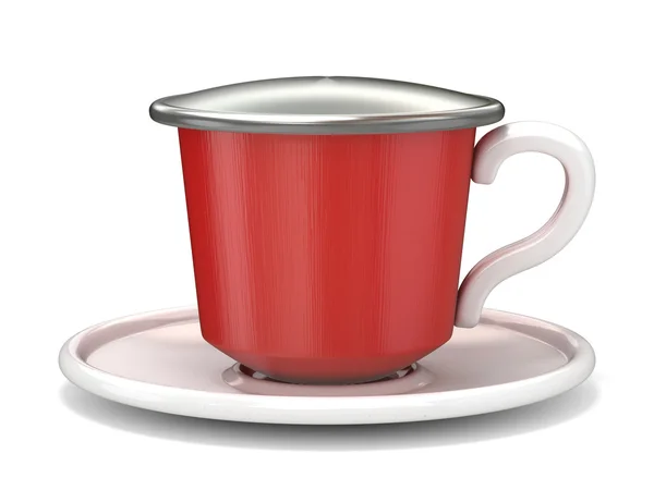 Cápsula de café vermelho 3D — Fotografia de Stock