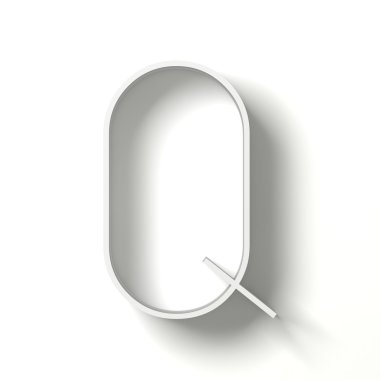 Uzun gölge yazı tipi. Mektup s. 3d