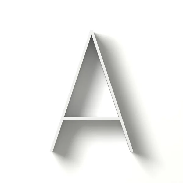 Long shadow font. Letter A. 3D — Stock Photo, Image