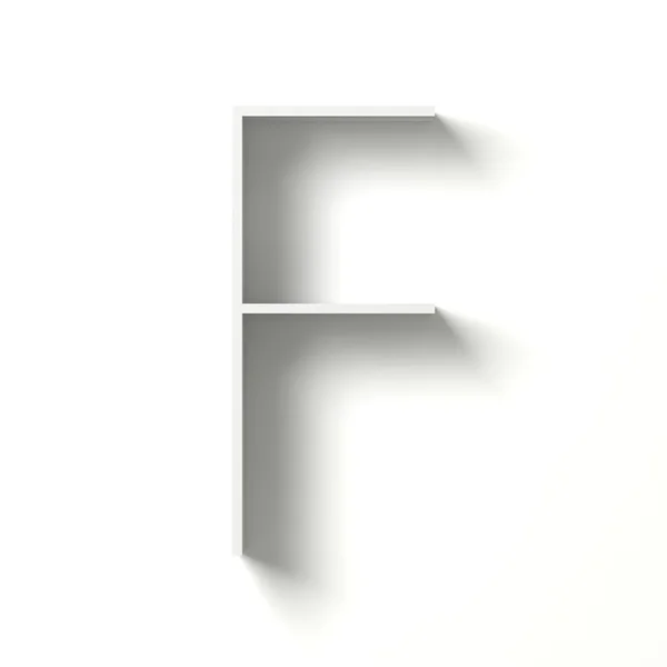 Long shadow font. Letter F. 3D — Stock Photo, Image