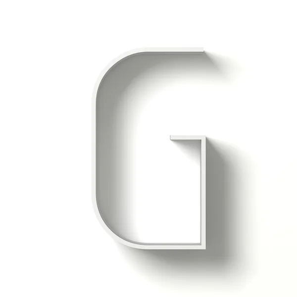 Long shadow font. Letter G. 3D — Stock Photo, Image