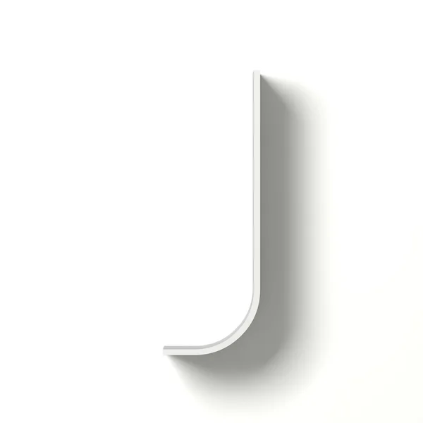 Długi cień czcionki. Litera J. 3d — Zdjęcie stockowe