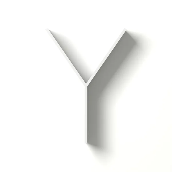 长阴影字体。字母 Y.3d — 图库照片
