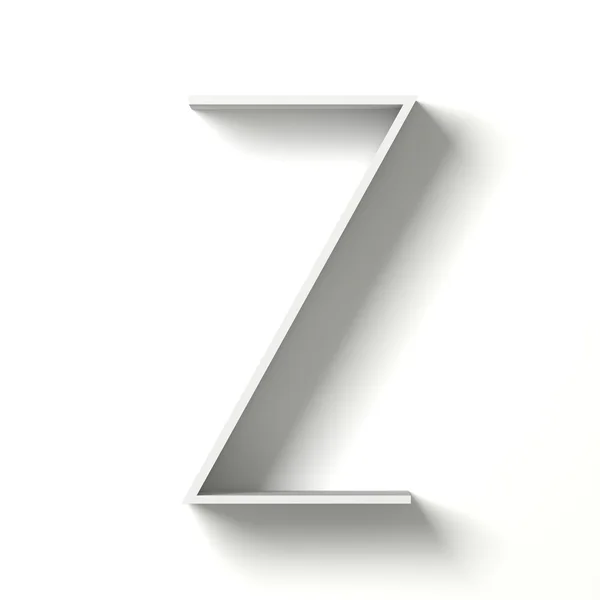 Long shadow font. Letter Z. 3D — Stock Photo, Image