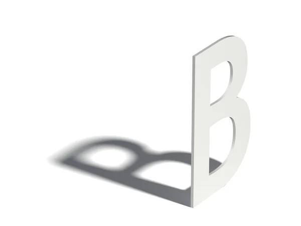 删除阴影字体。字母 B.3d — 图库照片