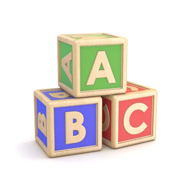 La letra bloquea ABC. 3D — Foto de Stock