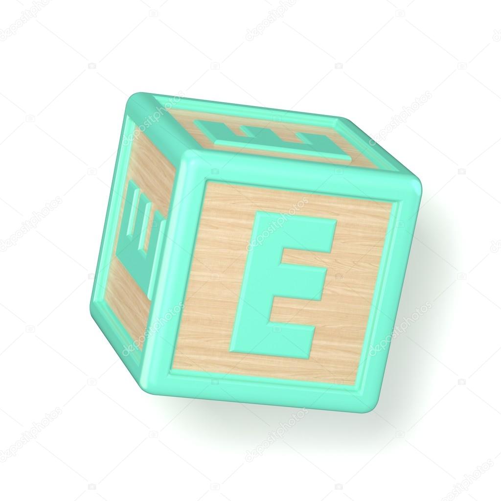 Letter E Wooden Alphabet Blocks Font Rotated 3d Stock Photo By C Djmilic