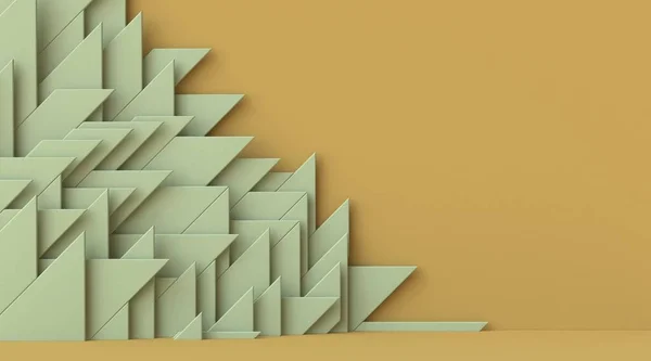 Triángulos Abstractos Onda Representación Ilustración Sobre Fondo Marrón — Foto de Stock
