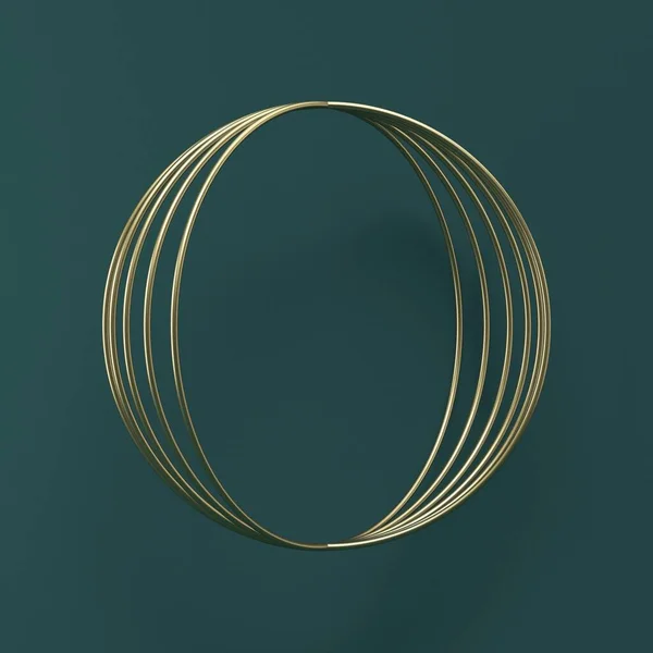 Mock Podium Voor Productpresentatie Rotatie Van Gouden Ring Weergave Illustratie — Stockfoto