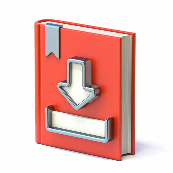 Book Download Icon Renderillustration Isoliert Auf Weißem Hintergrund — Stockfoto