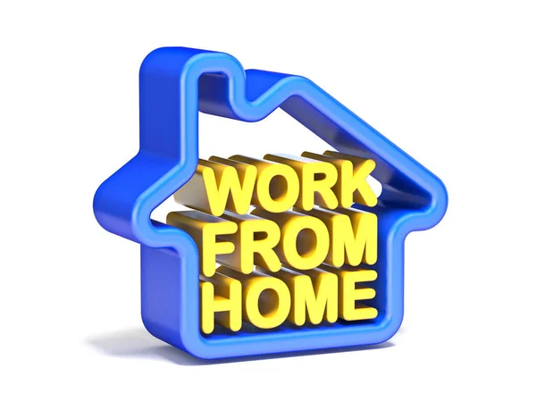 Work Home Sign Render Illustration Isolated White Background — Stock Photo, Image